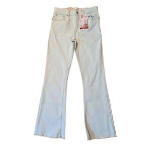 Levi's 726 Girls Light Blue Wash Stretch Denim High Rise Flare Jeans Size 14 Reg
